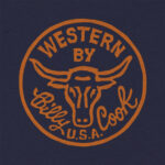 Billy Cook t-shirt design featuring a steer encircled by the text Western By Billy Cook USA