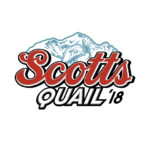 Scotts Quail logo featuring a quail head with mountains behind